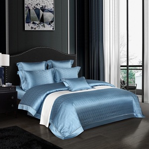 Drap de lit confort personnalisé Fournisseur le <span class=keywords><strong>moins</strong></span> cher Ensemble de draps en coton égyptien pour hôtel 5 étoiles - Product Image 4