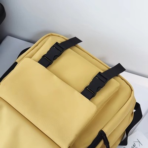 Simple Unisex Multifunctional Casual Bag Large Capacity School Bag With Zipper Closure Pure Colour Student Rucksack - Product Image 5