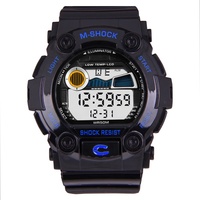 Pabrik Grosir Baru Logo Kustom Online Multifungsi LCD Digital Dewasa Minimalis Jam Tangan Tahan Guncangan Relojes Para Hombres