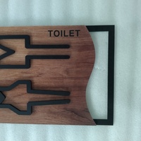 Plaques de porte de toilettes 20*35cm, autocollants pour toilettes, panneau de porte de salle de bain en acrylique, panneau de porte de toilettes pour hommes et femmes