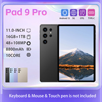 Tablet AI Photography Pad 9 Pro 11 Inci 16GB+1TB 48MP 108MP Kamera Tiga 8000mAh 4G Dual SIM Media Sosial Pembuka Kunci Sidik Jari