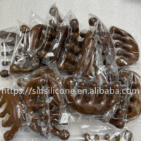 Peigne de massage des méridiens de la tête, outil de massage Gua Sha en bois pour la thérapie par acupuncture des cheveux