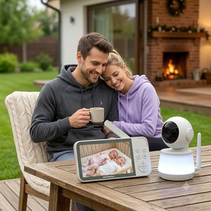 KT564W 5" 720P WiFi Baby Monitor with App AI Crying Detection Smart Pan Tilt Zoom <b>Camera</b> Two Way Talk Audio Auto Night Vision - Product Image 1