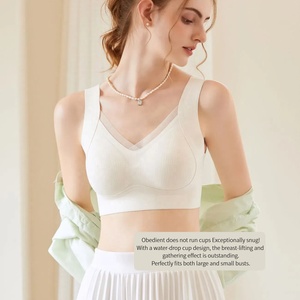 Sıcak kadın dikişsiz Wirefree artı boyutu sutyenler tam kapsama gizlemek geri yağ rahat Femme kadınlar için Bralette dantel sütyen - Product Image 2