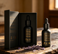 Flacon compte-gouttes en verre noir vide de 15 ml et 30 ml pour sérum cosmétique, soin de la peau, huile essentielle, avec emballage – Promotion