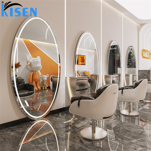 Estación de lavado de cabello KISEN Professional Barber, lavabo para peluquería con espejo de cuerpo entero contemporáneo para uso en barberías. - Product Image 6