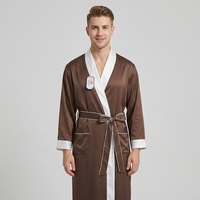 Peignoir en polyester doux à double couche avec tissu gabardine durable, très absorbant, confortable pour une utilisation quotidienne à la maison et en salle de bain