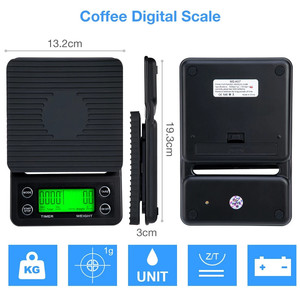 <span class=keywords><strong>Balance</strong></span> électronique de cuisine domestique pour café infusé à la main, vente directe usine, transfrontalière, précision 0,1g, modèles 3kg et 5kg, modèle K07 - Product Image 4