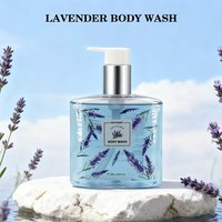 Lavande française nourrissante hydratante blanchissante contrôle de l'huile parfum longue durée véritable pétale de fleur Gel douche relaxant nettoyant pour le corps