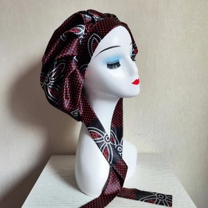 Nouvel Arrivage Beauty Dream – <span class=keywords><strong>Bonnets</strong></span> en Satin Shaash <span class=keywords><strong>Rouge</strong></span> Traditionnels Somali à Bande Large, Personnalisables avec Logo, pour Femmes - Product Image 4