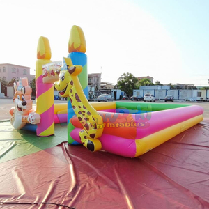 Jeux gonflables amusants pour enfants en plein air, courses de voitures gonflables, piste de karting - Product Image 3