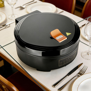 Rotating <b>Waffle</b> <b>Maker</b> 1200W Non-Stick Plates Mechanical Control Electric Aluminum - Product Image 3