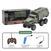 Camion militaire rc 4 canaux 1:16, voiture jouet tout-terrain moulé sous pression avec phares