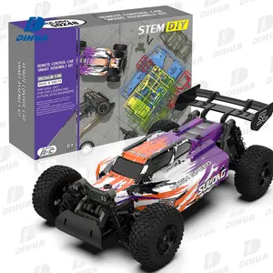 Assembly Car Toy for Kids 3 in 1 STEM Building DIY RC Car 2.4Ghz 4CH Remote Control Cross-country Car 71 PCS