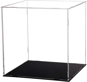 Custom Duidelijk Stofdichte Vitrine Met Zwarte Basis Kubus Box <span class=keywords><strong>Display</strong></span> Rack Protector Voor Figuren Afneembare Acryl Vitrine - Product Image 1
