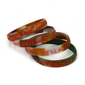 Bracelet en silicone promotionnel, bracelet en caoutchouc coloré, style tressé avec texte personnalisé pour l'école, le sport, l'esprit d'équipe - Product Image 4