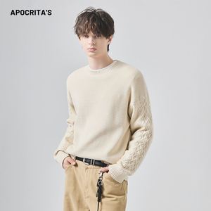 เสื้อไหมพรมคอวีทรงหลวม แขนยาว สีพื้น สำหรับผู้ชาย ฤดูใบไม้ร่วง สไตล์ลำลองอเนกประสงค์ ผลิตแบบ OEM/ODM  วัสดุโพลีเอสเตอร์/อะคริลิก - Product Image 3