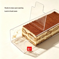 Moule à Tiramisu Rectangulaire en Acrylique Transparent, Base à Gâteau, Plateau Long, Spatule, Ensemble Complet d'Outils TXAD1704