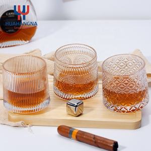 Premium 9 OZ Scotch Old Fashioned Crystal Cocktail Fondo esférico transparente Característica giratoria para Bourbon Rum Bar <span class=keywords><strong>Whisky</strong></span> - Product Image 4