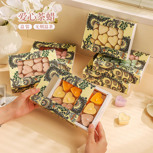 Heart Shaped Scented Tea Lights 3 Hour Burn Time Soy Wax Indoor Home Decoration For Valentine'S Day - Product Image 4