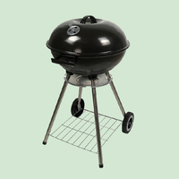 Barbecue portable d'extérieur au charbon de bois pour camping, restaurant et usage commercial, avec fumoir intégré