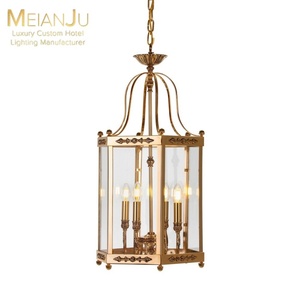 Zhongshan Moderne Pur <span class=keywords><strong>Cuivre</strong></span> Lampe Luminaires Premium Lustre Pendentif Lumière De Luxe Extérieur Étanche Éclairage Suspendu - Product Image 1