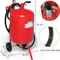 ETRUST Machine de sablage à air haute pression 125 PSI, 10 gallons, nettoyeur haute pression portable avec 4 buses en céramique pour surfaces