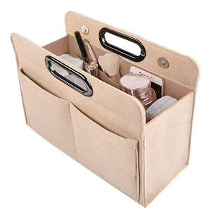 Sac en feutre, sac moyen, trousse de maquillage, sac de doublure intérieure, rangement de grande capacité pour femmes, sac d'organisation de cosmétiques - Product Image 5