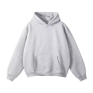 เสื้อฮู้ดดี้แฟชั่นทรงโอเวอร์ไซส์ สีพื้น หนัก 350GSM ผ้าหนา ทรงหลวม ดีไซน์เรียบหรู พรีเมียม - Product Image 5