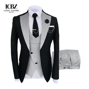 Costume d'affaires pour hommes rayé 2025, coupe ajustée, à fines rayures, smoking de <span class=keywords><strong>mariage</strong></span> formel, revers cranté, costume tendance pour hommes - Product Image 6