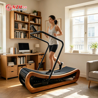 Caminadora Curva de Madera para Uso Comercial en Gimnasios, Máquina para Correr, Equipo de Fitness