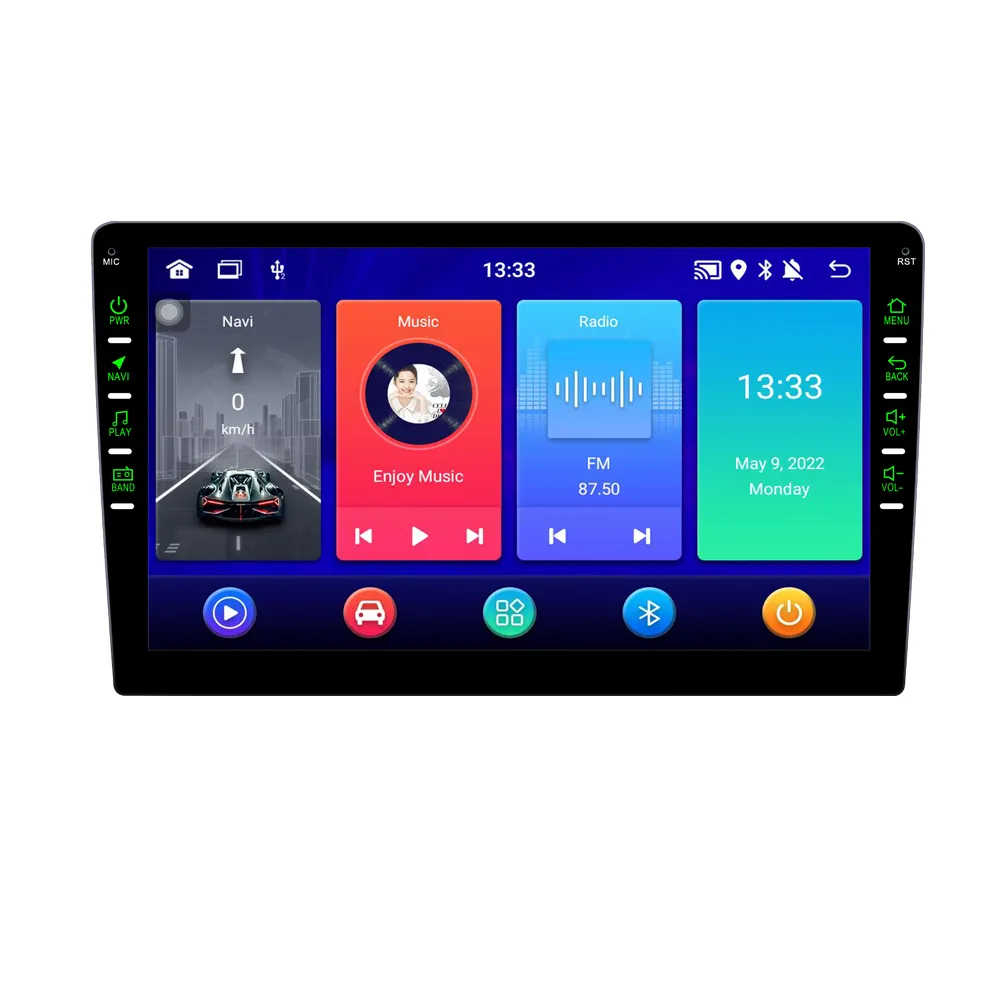 21 Typen UI Wählen Sie Mirror Link 7 Farbe Hintergrund beleuchtung Dual Button Touchscreen Radio 2 Din 9 Zoll Android Car Stereo