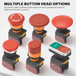 Pulsante di Emergenza Illuminato LA38M-ZSD 22MM con Simbolo Stop, Luce Rossa e Verde, 110V 220V AC DC YIJIA YJ139-LA38 - Product Image 6