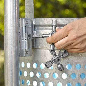 KNIPEX 00 11 01 ทวินคีย์กุญแจอเนกประสงค์สำหรับตู้ควบคุมและสวิตช์เกียร์สำหรับระบบล็อคทั่วไปทั่วไป 92 มม. - Product Image 4