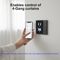 Lot de 2 interrupteurs muraux intelligents pour maison connectée, relais 4 voies, 8 scènes, capteur radar, variateur de lumière, télécommande sans fil, compatible Home Assistant F3, 240V UK