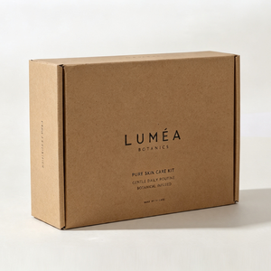 Corrugated Kraft Mailer <b>Box</b> EPE Foam Insert Luxury Serum Bottles Protective Beauty Packaging E Flute Board Matt Lamination - Product Image 1