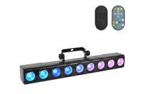 Projecteur mural RGB 9 LED DMX512, barre LED laser, éclairage de scène à commande sonore pour DJ, discothèque, lampe de maison pour club