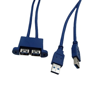 Cable de extensión Lung Kay Usb 3.0 Am a Af, 2 puertos, cable de datos de alambre de cobre azul para conexión de computadora - Product Image 5