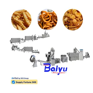 China Baiyu Potato Chips Production Line Welly Potato Chips French Fries Machine Potato Chips Machine For Sale