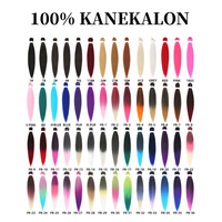 Échantillon Gratuit Extensions Cheveux Non Inflammables pour Cheveux Africains Tresses Ombrées Yaki Faciles à Tresser Cheveux Synthétiques Pré-Étires pour Tressage