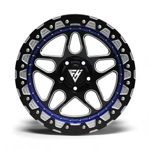 Jantes FHJ 4x4 finition usinée Beadlock 17*10 PCD 4*100 5*114 6*114.3 pour <span class=keywords><strong>Dodge</strong></span> Charger <span class=keywords><strong>Challenger</strong></span> SRT <span class=keywords><strong>Hellcat</strong></span> Jailbreak <span class=keywords><strong>Redeye</strong></span> - Product Image 2