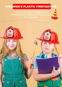 Chapeau de pompier pour enfants 2026 en promotion avec autocollant générique, jouet de scène pour enfants - Product Image 2
