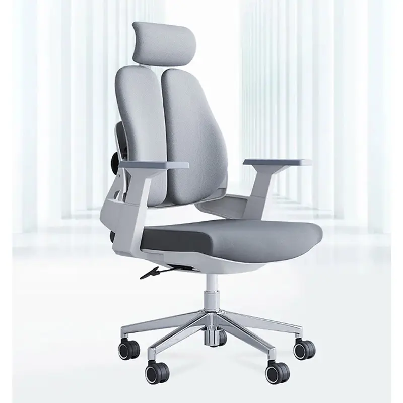 Spezieller separater Lordos stütz stuhl mit zwei Stück Rückenlehne für die Arbeit zu Hause Grey Frame Executive Mesh Office Chair