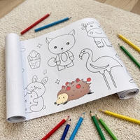 Rollo de Papel de Dibujo Ecológico para Niños, Papel de Dibujo de Alta Calidad y Densidad para Caballete