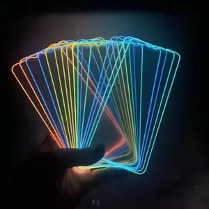 Mehrfarbiges Silikon Glow In Dark Fluor zierende Farbe 9h Leuchtende Displays chutz folien aus gehärtetem Glas für Iphone 11 12 13 14 Pro max