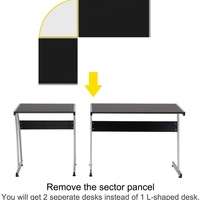 Bureau d'ordinateur extensible en forme de L pour la maison et le bureau, avec plateau en mélamine et structure métallique - Idéal pour le gaming et l'étude