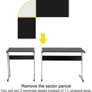 Muebles de Oficina para el Hogar, Escritorio de Estudio en Forma de L de Madera para Juegos, Escritorio de Trabajo, Mesa de Escritorio para Computadora - Product Image 4