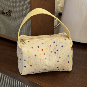 Borsa per Cosmetici Carina in Cotone con Bolle 3D Grande Capacità Borsa da Toilette Portatile con Manico 3D Carina Borsa Cosmetica in Cotone con Bolle - Product Image 4