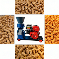 Machine à granulés de bois à haute efficacité avec moteur 4,5 kW, moteur économe en carburant, production de granulés de riz et de bois, alimentation agricole à faible coût