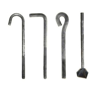 Boulons d'ancrage Wan Chen M24 en acier au carbone Q235, filetage au sol, norme nationale pour la construction d'éclairages publics - Product Image 2